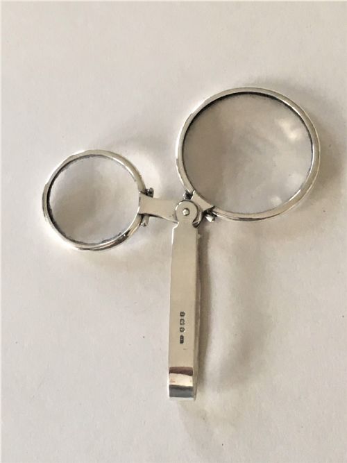 A Rare Edwardian Silver Double Magnifying Glass