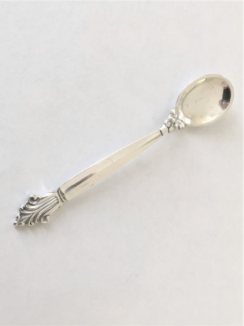 A Desirable Georg Jensen Silver Condiment Spoon