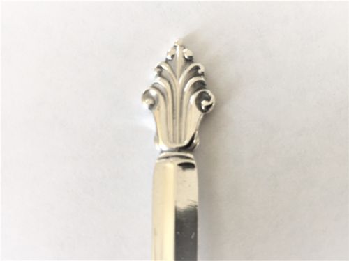fig 1. A desirable Georg Jensen silver condiment spoon
