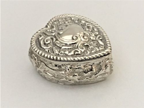 fig 1. A charming Victorian silver heart pill box