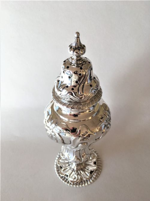 fig 1. A fabulous Victorian silver sugar caster