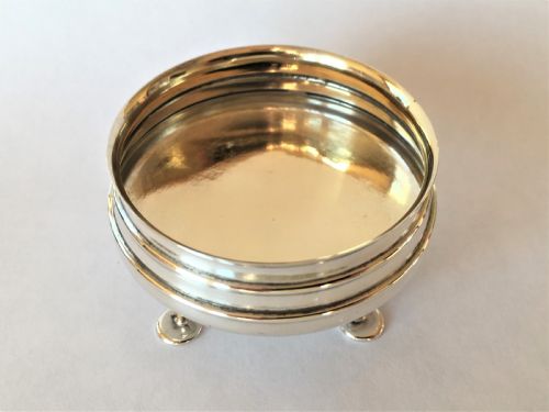 fig 1. A Liberty & Co. Arts & Crafts silver condiment tub