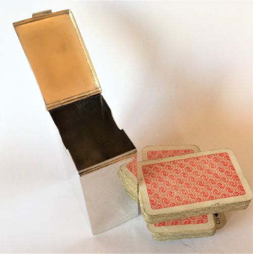 A Victorian Chester Silver Double Patience Box