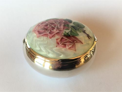 A Fabulous Edwardian Silver & Guilloche Enamel Box