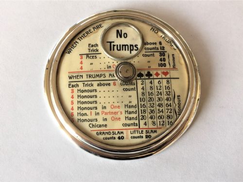 A Rare Edwardian Silver Trump Marker with Rules