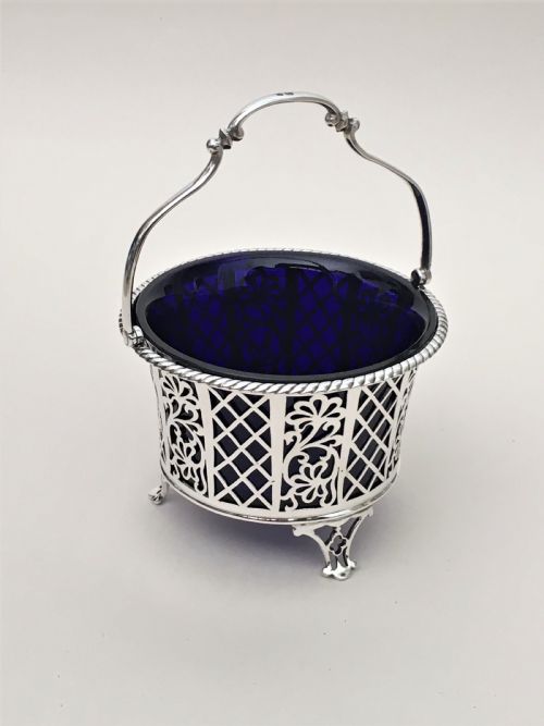 A Gorgeous George V Pierced Silver Basket
