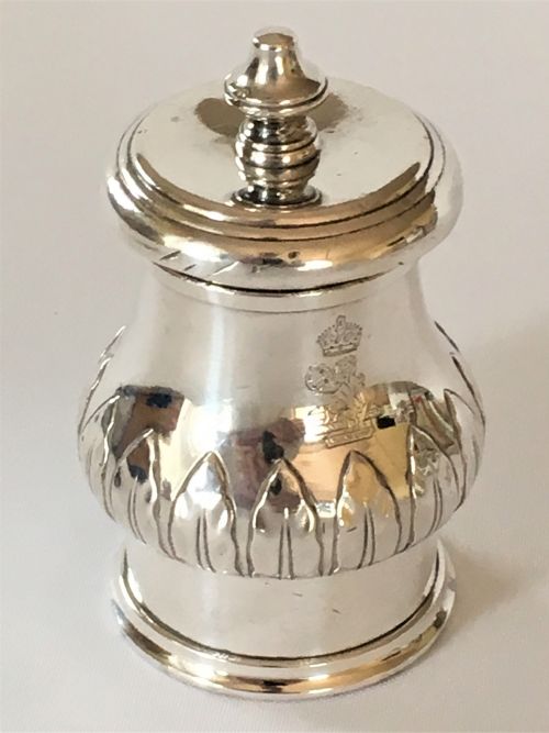 A Rare Cunard Elkington Silver Plated Pepper Grinder
