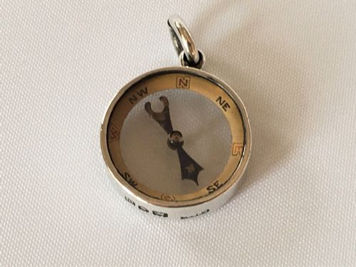fig 1. A rare silver George V compass