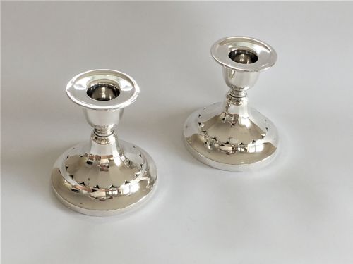 A Good Pair of Third Height Silver Candlesticks