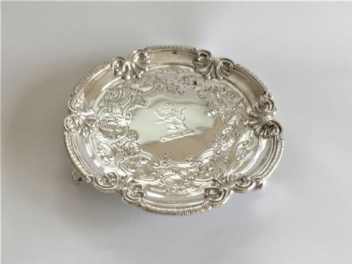 A Gorgeous George II Silver Waiter/card Tray