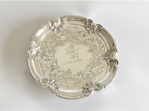 fig 1. A gorgeous George II silver waiter/card tray