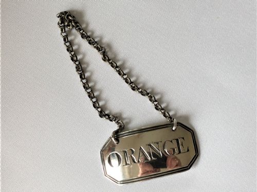 A Rare Georgian Silver 'Orange' Decanter Label