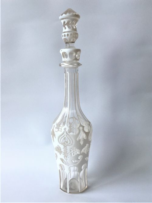 A Fabulous Mid Victorian Overlay Cut Decanter