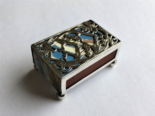 A Victorian Art Nouveau Silver Match Box Case