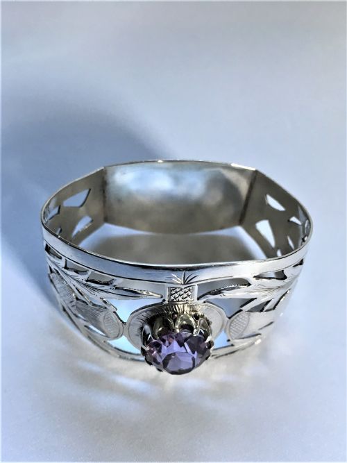 fig 1. A fabulous Scottish themed silver napkin ring