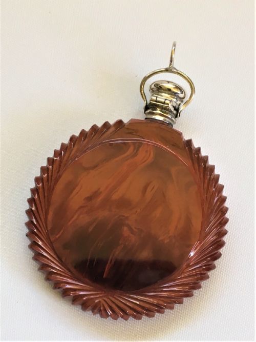 fig 1. An extremely rare lithyalin glass & silver mounted scent bottle