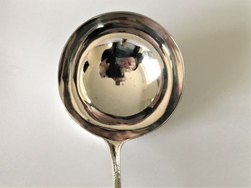 fig 1. A fine small Georgian silver soup ladle