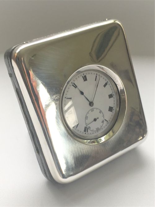 A Silver Case Pocket Watch/travelling Clock