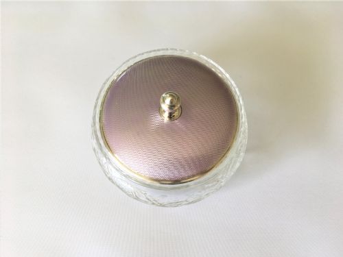 fig 1. A gorgeous silver & guilloche enamel lidded powder bowl