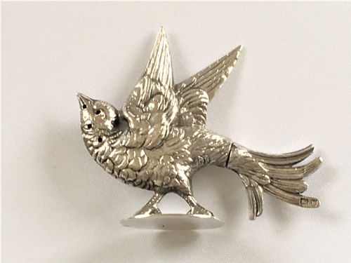 fig 1. An extremely rare Victorian silver novelty spice pot