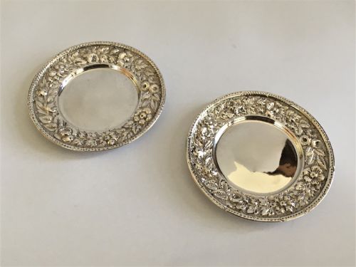 fig 1. A superb pair of Tiffany & Co. silver trinket dishes