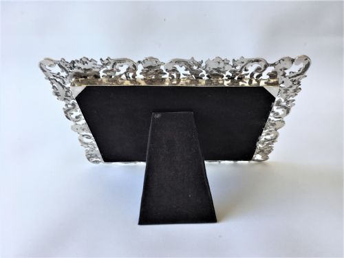 fig 1. A superb fully cast Victorian silver photo frame