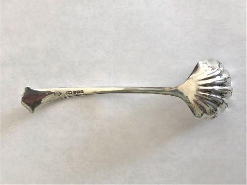 fig 1. A fully cast Onslow pattern silver sifter spoon