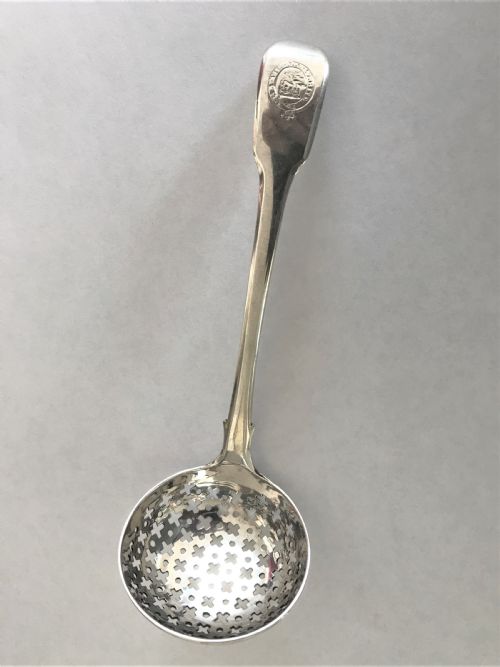 A Rare York Silver Sifting Spoon for Sugar
