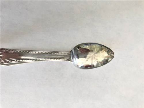 fig 1. A rare pair of Exeter Bright Cut silver tongs