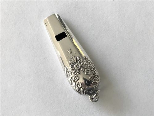 A Gorgeous Chester Silver Dog Whistle by Charles Horner