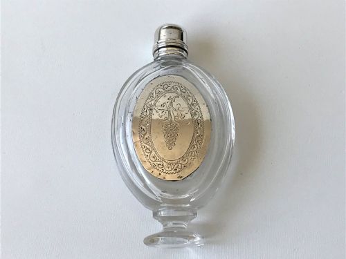 A Gorgeous French Silver Mounted Scent Bottle