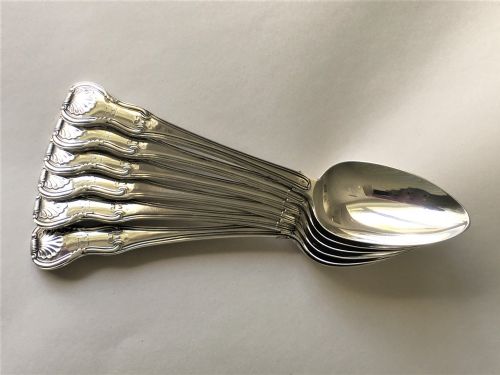 An Outstanding Set of 6 Irish Georgian Silver Serving Spoons