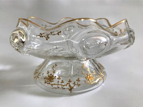 A Stunning Art Nouveau Large French Gilded Bowl