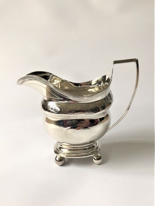 A Georgian Newcastle Silver Cream Jug by a Female Silversmith