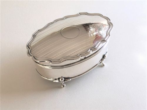 fig 1. A lovely engine turned silver trinket box