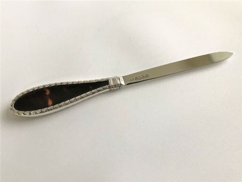 A Fine George IV Silver & Tortoiseshell Letter Opener