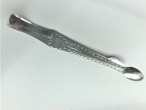 fig 1. A desirable pair of Georgian Newcastle silver tongs