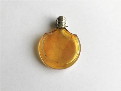 A Lovely French Silver Mounted Amber Scent Bottle
