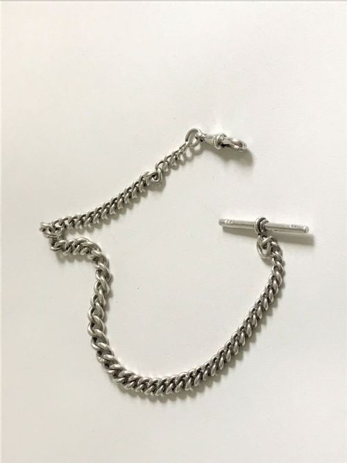 A Heavy and Graduated Victorian Silver Fob Chain