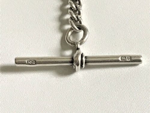 fig 1. A heavy and graduated Victorian silver fob chain