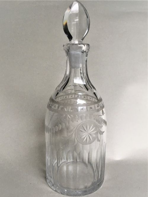 A Gorgeous Georgian Revival Cut Glass Liqueur Decanter