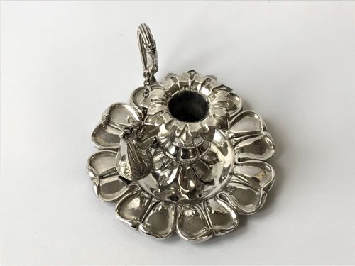 fig 1. A rare William IV silver go-to-bed