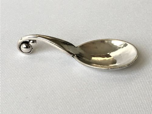 An Extremely Rare Georg Jensen Tiny Silver Apothecary Spoon