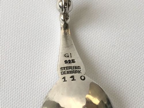 fig 1. An extremely rare Georg Jensen tiny silver apothecary spoon