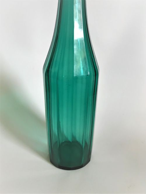fig 1. A gorgeous Bristol Green wine bottle with silver plated mount