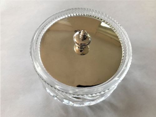 fig 1. A gorgeous silver lidded dressing table/powder bowl