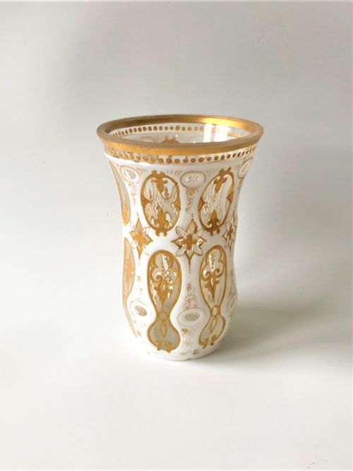 A Wonderful 19th Century Bohemian Cased Glass Vase