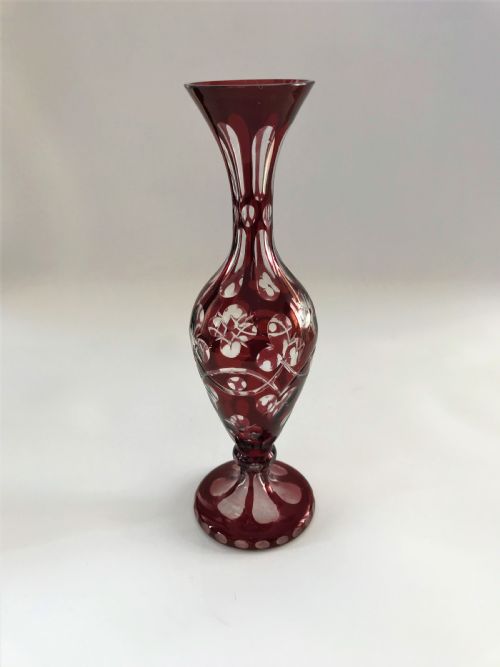 A Lovely Victorian Ruby Flashed Specimen Vase