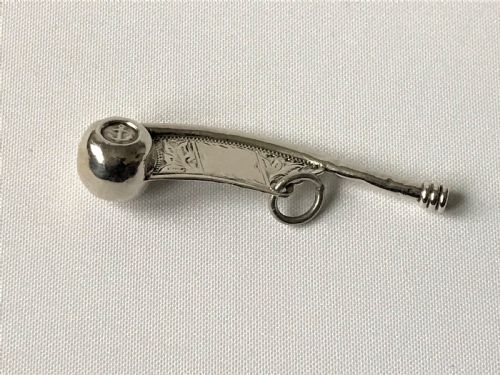 A Rare Miniature Victorian Silver Bosun's Whistle
