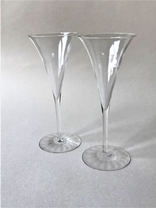 A Stunning Pair of Fine Quality Champagne Flutes